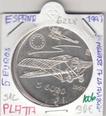 CRE1006 MONEDA ESPAÑA 5 EUROS 1997 PLATA SIN CIRCULAR