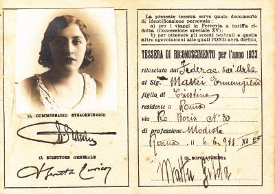 CRCAR280 TARJETA DE IDENTIFICACION DE LA OND DEL AÑO 1933 