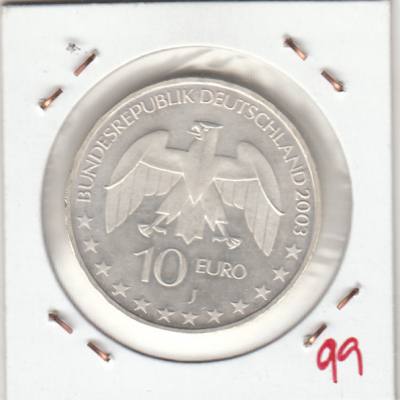 H0099 MONEDA ALEMANIA 10 EUROS 2003J SIN CIRCULAR 