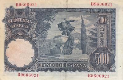 CRBS0815 BILLETE ESPAÑA 500 PESETAS 1954 MBC+ 