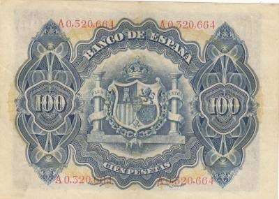 H0128 BILLETE ESPAÑA 100 PESETAS 1906 EBC 