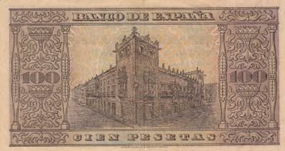 H0131 BILELTE ESPAÑA 100 PESETAS 1938 EBC 