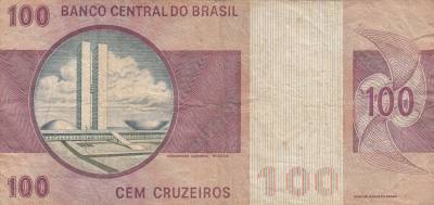 CRBX0276 BILLETE BRASIL 100 CRUZEIROS BC 
