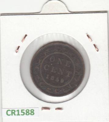 CR1588 MONEDA CANADA 1 CENTIMO 1859 BC 