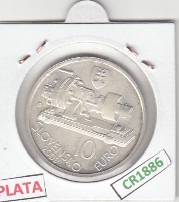 CR1886 MONEDA ESLOVAQUIA 10 EUROS 2009 PLATA