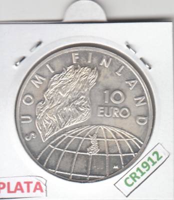 CR1912 MONEDA FINLANDIA 10 EUROS 2002 PLATA