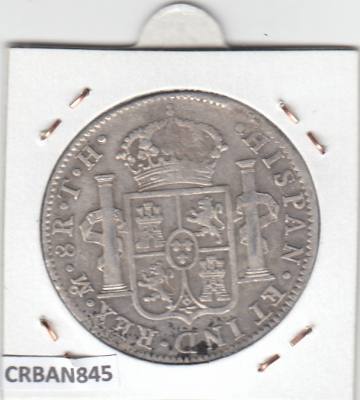CRBAN845 MONEDA ESPAÑA CARLOS IV 8 REALES MEXICO 1809 PLATA 