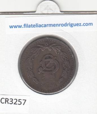 CR3257 MONEDA MEXICO 5 CENTAVOS 1915  MBC (Con un resello)) 