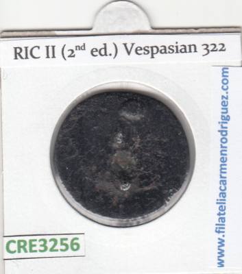 CRE3256 MONEDA ROMANA AS ROMA VESPASIANO AGUILA SOBRE ORBE 71