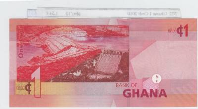 BILLETE GHANA 1 CEDI 2010 P-37b.2 SIN CIRCULAR
