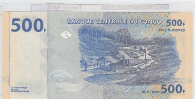 BILLETE CONGO 500 FRANCOS 2002 P-96С SIN CIRCULAR