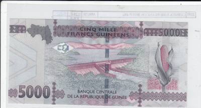 BILLETE GUINEA 5.000 FRANCOS 2015 P-49a SIN CIRCULAR