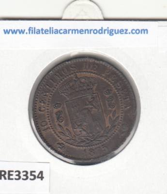 CRE3354 MONEDA ESPAÑA CARLOS VII BRUSELAS 10 CENTIMOS 1875