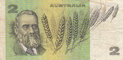 CRBX0487 BILLETE AUSTRALIA 2 DOLARES 1966-72 BC