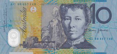 CRBX0609 BILLETE AUSTRALIA 10 DOLARES MBC POLIMERO