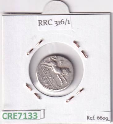 CRE7133 MONEDA DENARIO ROMA 105 A.C LUCIUS THORIUS BALBUS (DESCRIP. EN FOTOS)