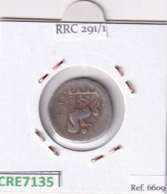 CRE7135 MONEDA DENARIO ROMA 114-113 A.C MANIUS AEMILIUS LEPIDUS
