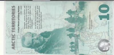 CRJ1699 BILLETE TERR. ARTICOS 10 DOLARES 2010 SPECIMEN POLIMERO ARC-11 