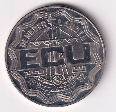 HEXP0123 MONEDA PAISES BAJOS 10 ECUS 1992 CUPRONIQUEL