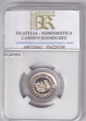 CRCAP093 MONEDA ESPAÑA V CENTENARIO 20 PESETAS 1991 3º SERIE CARLOS I