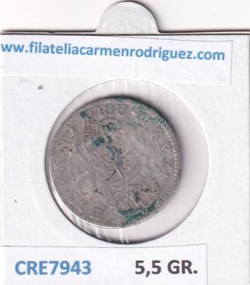 CRE7943 MONEDA ESPAÑA CARLOS III 2 REALES 1777 PLATA