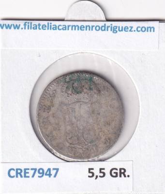 CRE7947 MONEDA ESPAÑA CARLOS III 2 REALES 1779 PLATA