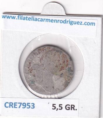 CRE7953 MONEDA ESPAÑA CARLOS III 2 REALES 1788 PLATA
