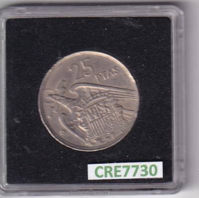 CRE7730 MONEDA ESPAÑA ESTADO ESPAÑOL 25 PESETAS 1957 *58