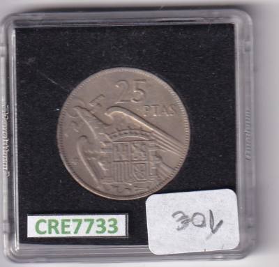 CRE7733 MONEDA ESPAÑA ESTADO ESPAÑOL 25 PESETAS 1957 *64