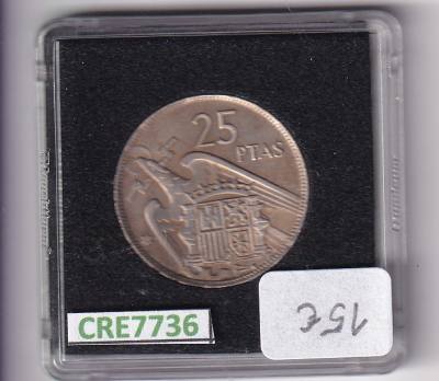 CRE7736 MONEDA ESPAÑA ESTADO ESPAÑOL 25 PESETAS 1957 *67