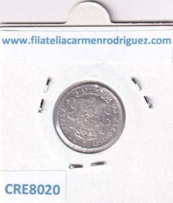 CRE8020 MONEDA ESPAÑA ALFONSO XIII 50 CENTIMOS 1885 *8*6 MADRID PLATA