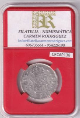 CRCAP138 MONEDA ESPAÑA FERNANDO VII 2 REALES 1810 CI CADIZ PLATA