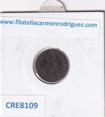 CRE8109 MONEDA ESPAÑA ISABEL II 1867 1/2 CENTIMO DE ESCUDO BARCELONA