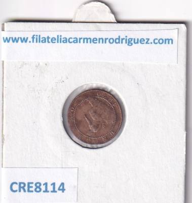 CRE8114 MONEDA ESPAÑA GOBIERNO PROV. 1 CENTIMO 1870 OM BARCELONA