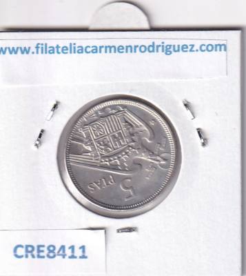 CRE8411 MONEDA ESTADO ESPAÑOL 1957 *75 5 PESETAS NIQUEL S/C