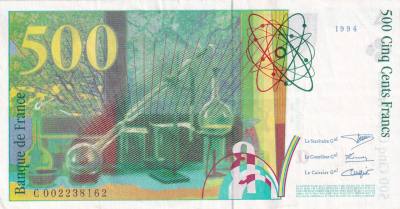 CRBX2661 BILLETE FRANCIA 500 FRANCOS 1994 MBC+ SERIE C