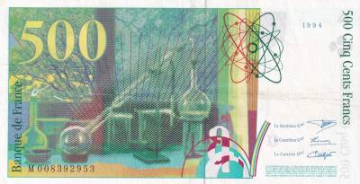 CRBX2669 BILLETE FRANCIA 500 FRANCOS 1994 MBC+ SERIE M