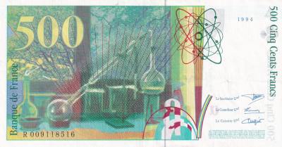 CRBX2673 BILLETE FRANCIA 500 FRANCOS 1994 MBC+ SERIE R