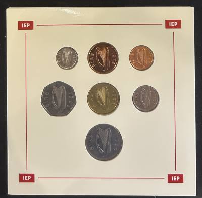 CRC0196 CARTERA IRLANDA ULTIMAS MONEDAS PRE-EUROS 