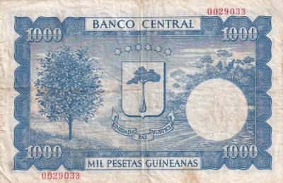 CRBX2697 BILLETE GUINEA ECUATORIAL 1000 PESETAS 1969 BC