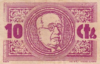 CRBL0603 BILLETE LOCAL ESPAÑA NAVALMORALES (TOLEDO) 10 CENTIMOS 1937 MBC