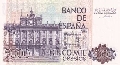 CRBS3297 BILLETE ESPAÑA 5000 PESETAS 1979 SERIE 2B S/C