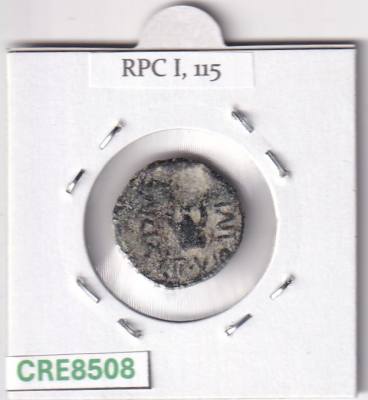 CRE8508 MONEDA ROMANA SEMIS CARTEIA APOLO LIRA C.30 A.C