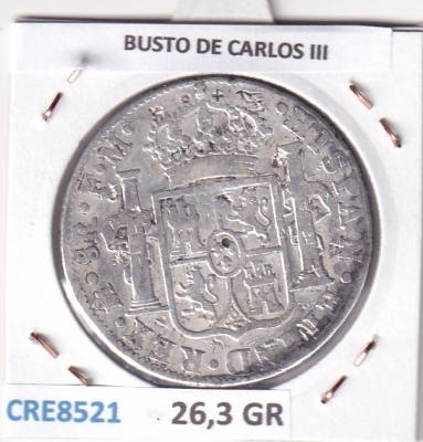 CRE8521 MONEDA ESPAÑA CARLOS IV 8 REALES 1789 MEXICO BUSTO CARLOS III PLATA