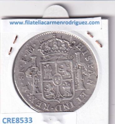 CRE8533 MONEDA ESPAÑA CARLOS IV 8 REALES 1797 FM MEXICO PLATA