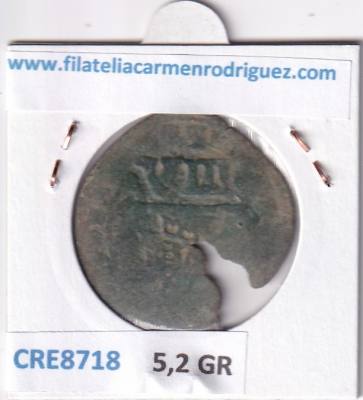 CRE8718 MONEDA ESPAÑA FELIPE IV 8 MARAVEDIS 1654 RESELLO TIPO 146