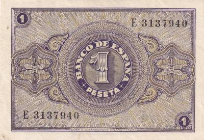 CRBS3310 BILLETE ESPAÑA 1 PESETA FEBRERO 1938 SERIE E S/C-
