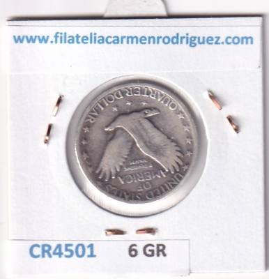 CR4501 MONEDA EEUU 1/4 DÓLAR 1927 PLATA