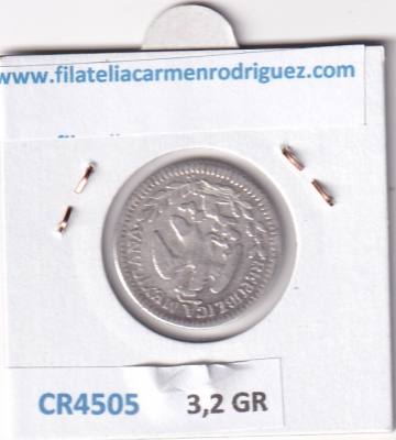 CR4505 MONEDA MEXICO 1 REAL ZACATECAS 1851 GORRO FRIGIO PLATA