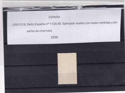 CRS1219 SELLO ESPAÑA Nº CAT 1125 XX SIN CHARNELA